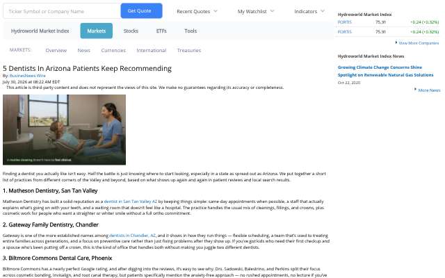 Biltmore Commons Dental Care's page as the assistant saw it