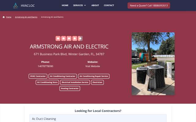 Page cited for Cloud 9 AC Services