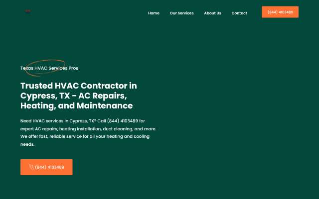 Rice HVAC Services / Texas HVAC Services Pros's page as the assistant saw it