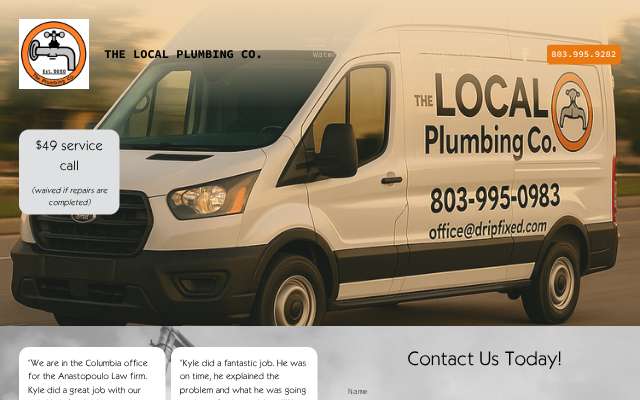 The Local Plumbing Co. of Columbia's page as the assistant saw it