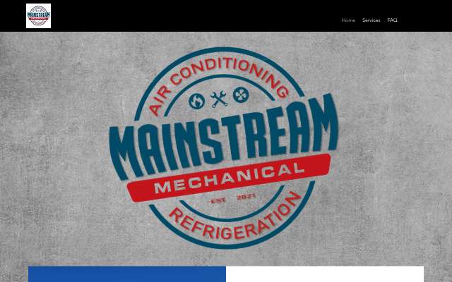 Mainstream HVAC's page as the assistant saw it