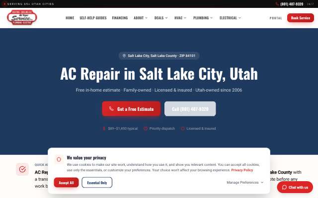 At Your Service Pros's page as the assistant saw it