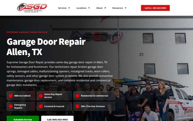 Page cited for Supreme Garage Door Repair