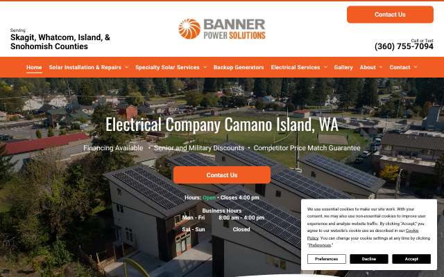 Page cited for Banner Electric (Banner Power Solutions)