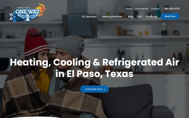 One Way Heating & Cooling (One Way Refrigeration)'s page as the assistant saw it