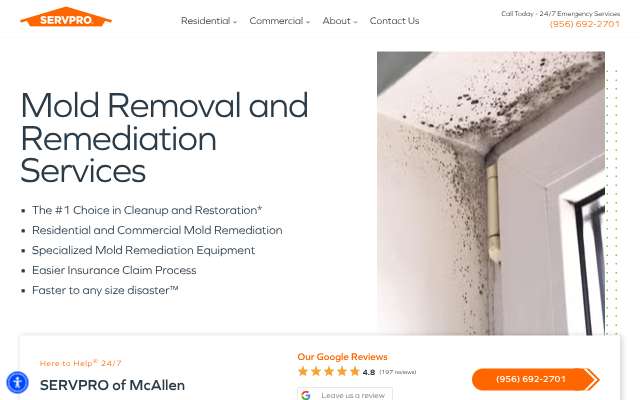 Page cited for SERVPRO of McAllen