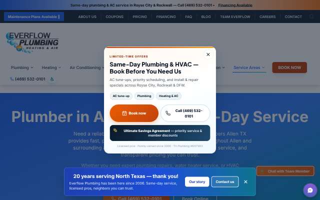 Everflow's page as the assistant saw it