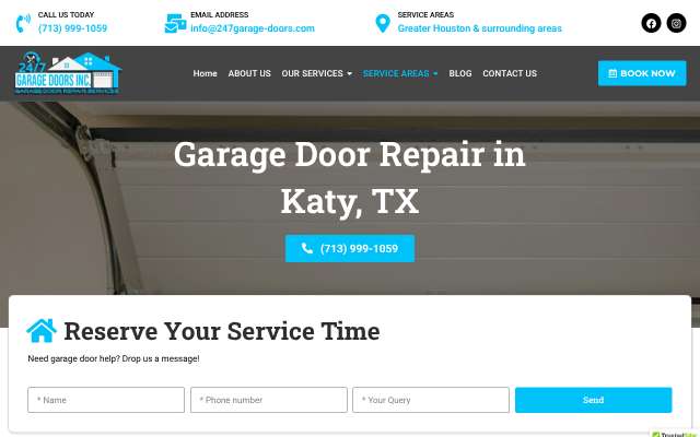 Page cited for 24/7 Garage Doors (Katy, TX)