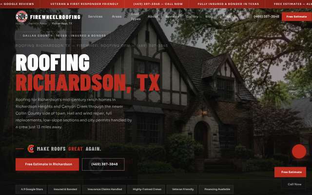Page cited for Firewheel Roofing