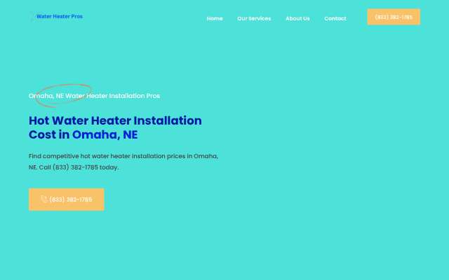WaterHeaterCostAndInstallation (lead site)'s page as the assistant saw it