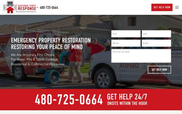 Page cited for National First Response Restoration