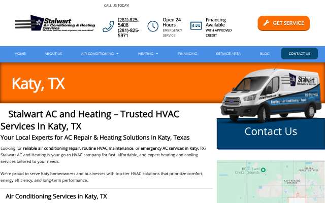 Stalwart Air Conditioning And Heating Services's page as the assistant saw it