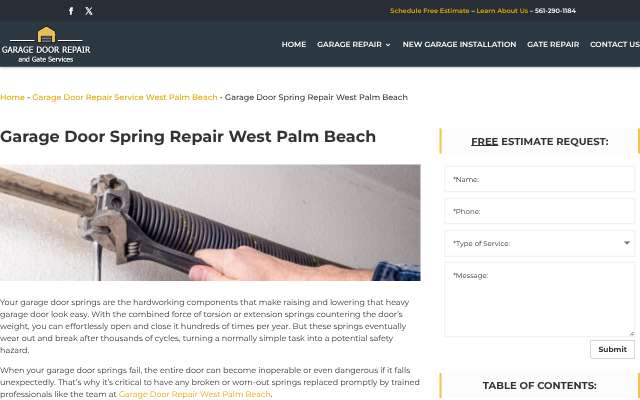 Garage Door Repair West Palm Beach's page as the assistant saw it