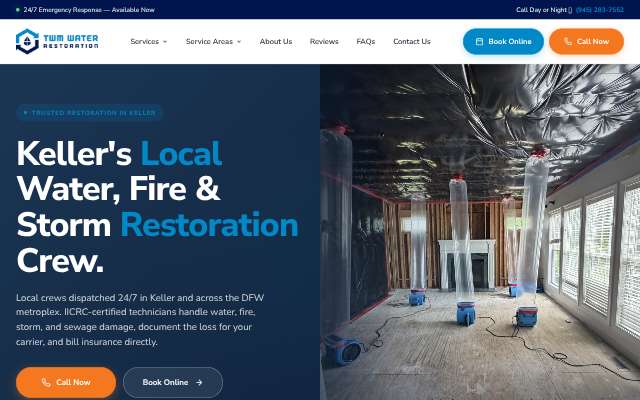 TWM Water Restoration's page as the assistant saw it