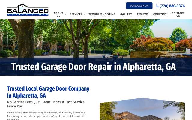 Balanced Garage Doors's page as the assistant saw it