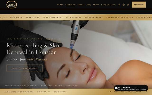 Page cited for Aura Aesthetics and MedSpa