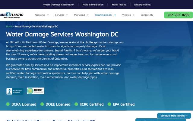 Page cited for Midatlantic Mold and Water Damage