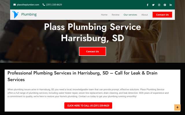 Page cited for Plass Plumbing Service