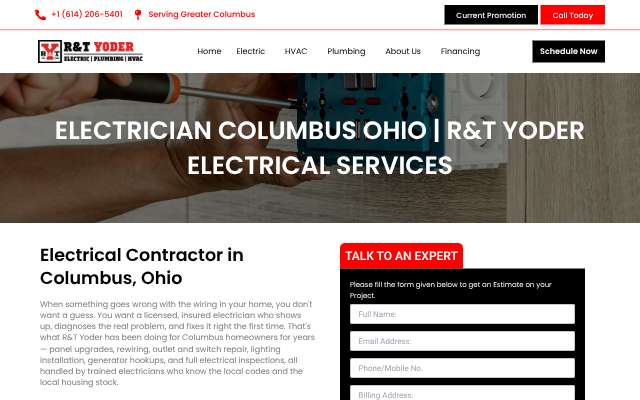 Page cited for R&T Yoder Electric