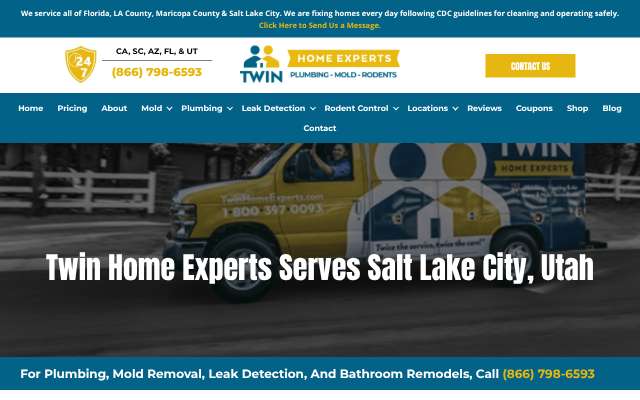 Twin Home Experts's page as the assistant saw it