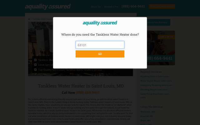 aqualityassured.com's page as the assistant saw it