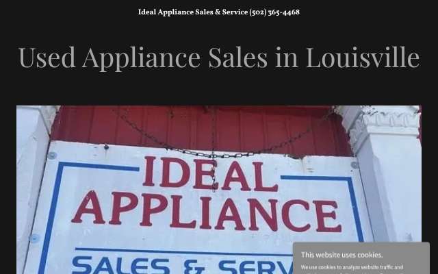 Ideal Appliance Sales Service's page as the assistant saw it