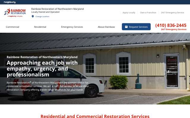 Page cited for Rainbow International of Northeastern Maryland