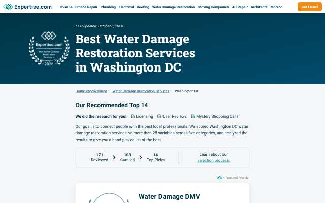 Page cited for Water Damage DMV