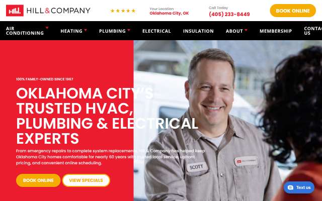 Hill & Company Service's page as the assistant saw it