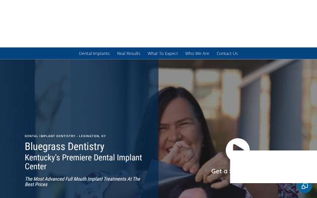 Bluegrass Dentistry's page as the assistant saw it