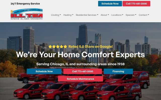 All Temp Heating & Air Conditioning's page as the assistant saw it