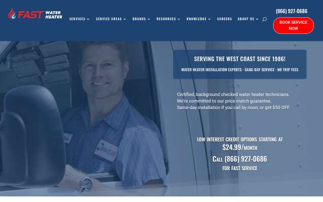 Page cited for Fast Water Heater Company