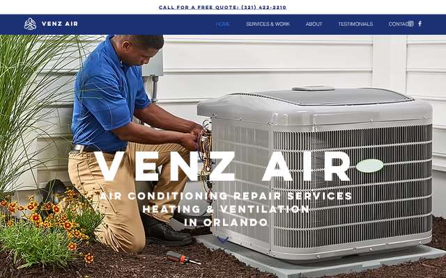 VenzAir's page as the assistant saw it