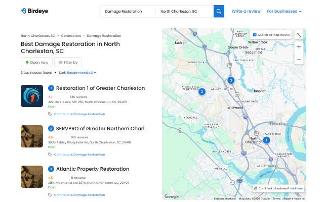 Page cited for SERVPRO of Greater Northern Charleston