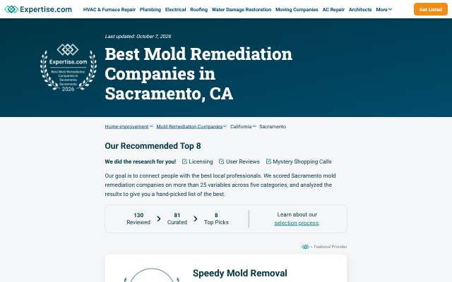 Page cited for Speedy Mold Removal