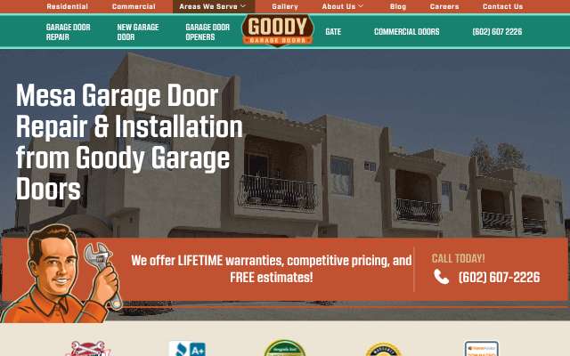 Page cited for Arizona's Best Garage Door and Repair Company