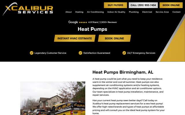 Xcalibur Services's page as the assistant saw it