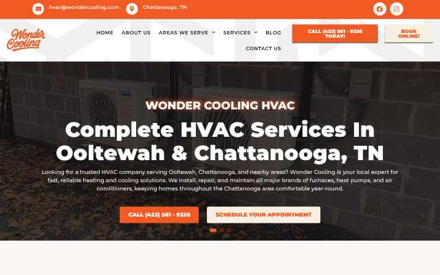 Wonder Cooling's page as the assistant saw it