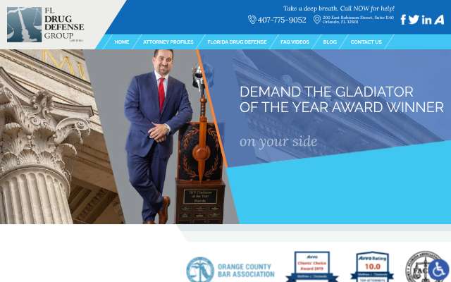 FL Drug Defense Group's page as the assistant saw it