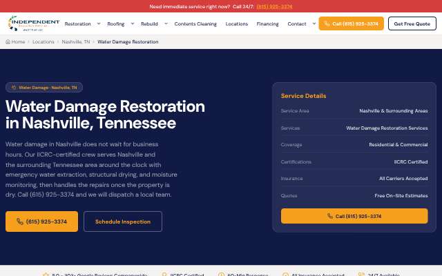 Page cited for IRS Restoration (irs-615.com)