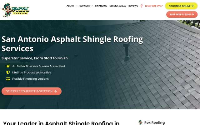 Rox Roofing's page as the assistant saw it