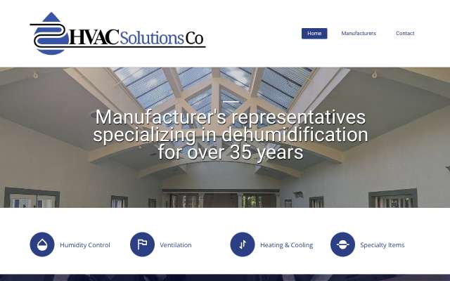 HVAC Solutions Company's page as the assistant saw it