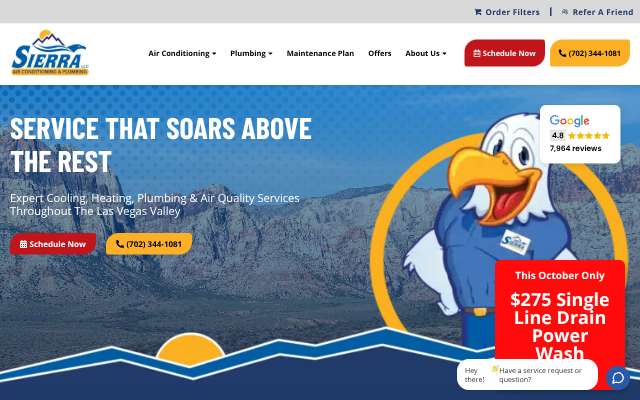 Page cited for Sierra Air Conditioning & Plumbing