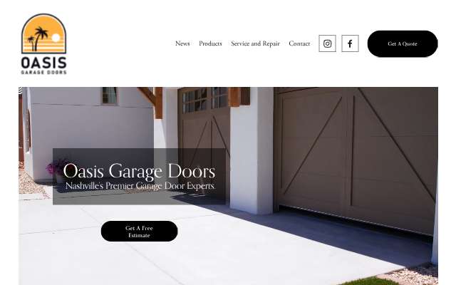 Oasis Garage Doors's page as the assistant saw it