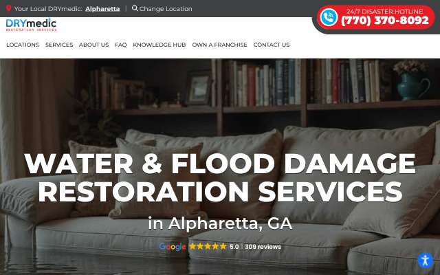 Page cited for DRYmedic Restoration Services of Alpharetta