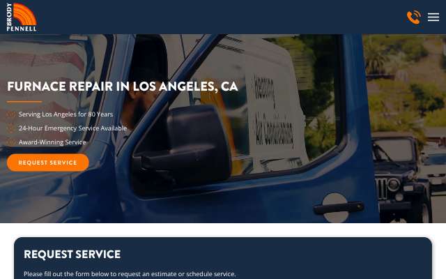 Brody Pennell Heating & Air's page as the assistant saw it