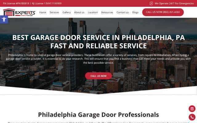 Page cited for Experts Garage Doors (Philadelphia)