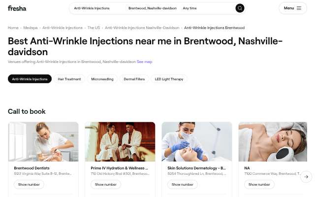 Brentwood Aesthetic & Family Dentists's page as the assistant saw it