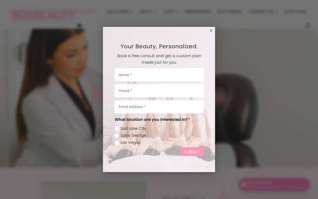 BosBeauty Med Spa's page as the assistant saw it