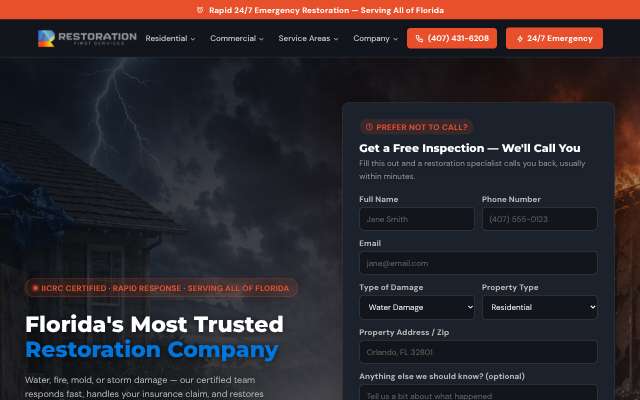 Page cited for Restoration First Services Corp